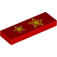 Plaatje in Gallery viewer laden, LEGO® los onderdeel Tegel met Motief Rood 63864pb241