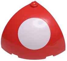 Plaatje in Gallery viewer laden, LEGO® los onderdeel Steen Rond met Motief Rood 49612pb01
