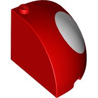 LEGO® los onderdeel Steen Rond met Motief Rood 49612pb01