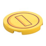 LEGO® los onderdeel Tegel Rond met Motief Geel 67095pb062