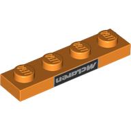 LEGO® los onderdeel Plaat met Motief Oranje 3710pb002