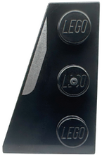 Plaatje in Gallery viewer laden, LEGO® los onderdeel Wig Plaat met Motief Zwart 43723pb04
