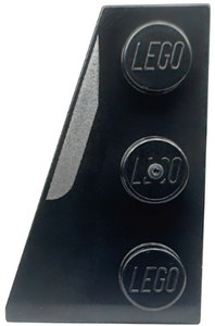 LEGO® los onderdeel Wig Plaat met Motief Zwart 43723pb04
