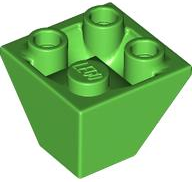 LEGO® los onderdeel Dakpan Omgekeerd in kleur Fel Groen 3676