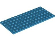 LEGO® los onderdeel Plaat Algemeen Donker Azuurblauw 3456