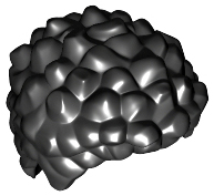 LEGO® los onderdeel Haar in kleur Zwart 36060