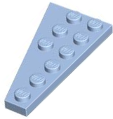 LEGO® los onderdeel Wig Plaat Helder Lichtblauw 54383
