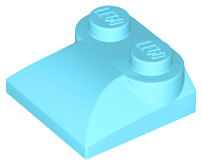 LEGO® los onderdeel Dakpan Gebogen Medium Azuurblauw 47457