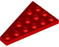 LEGO® los onderdeel Wig Plaat in kleur Rood 48205