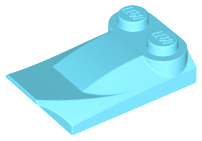 LEGO® los onderdeel Dakpan Gebogen Medium Azuurblauw 47456