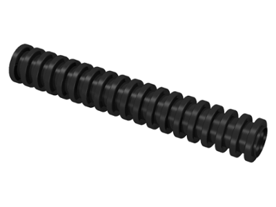 LEGO® los onderdeel Slang Geribbeld in kleur Zwart 78c06