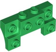 LEGO® los onderdeel Steen Aangepast in kleur Groen 14520