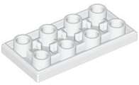 LEGO® los onderdeel Tegel Aangepast in kleur Wit 3395