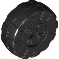 LEGO® los onderdeel Wiel in kleur Zwart 3486
