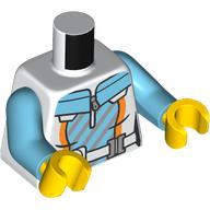 LEGO® los onderdeel Lijf met Motief Wit 973pb5295c01