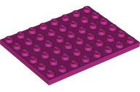 LEGO® los onderdeel Plaat Algemeen in kleur Magenta 3036