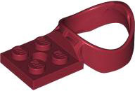 LEGO® los onderdeel Plaat Aangepast in kleur Donkerrood 3204