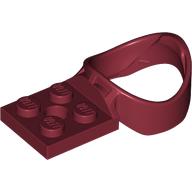 LEGO® los onderdeel Plaat Aangepast in kleur Donkerrood 3204