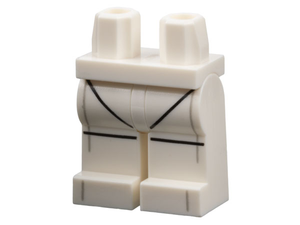 LEGO® los onderdeel Benen met Motief Wit 970c00pb1543