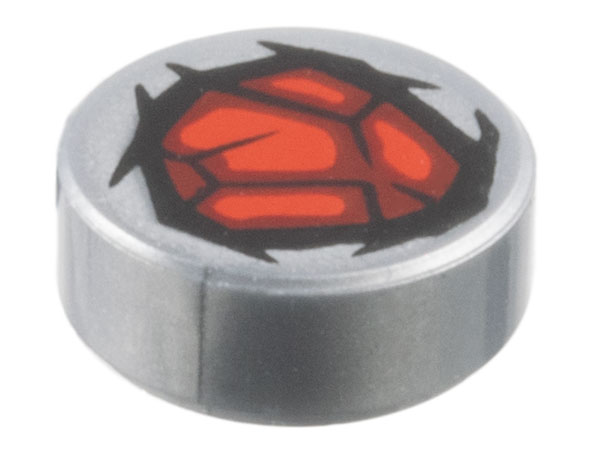 LEGO® los onderdeel Tegel Rond met Motief Zilver 98138pb391