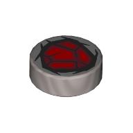 LEGO® los onderdeel Tegel Rond met Motief Zilver 98138pb391