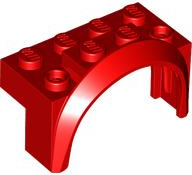 LEGO® los onderdeel Spatbord in kleur Rood 3387