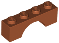LEGO® los onderdeel Steen Boog in kleur Donker Oranje 3659
