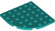 LEGO® los onderdeel Plaat Rond in kleur Donker Turkoois 6003