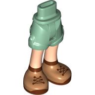LEGO® los onderdeel Benen in kleur Zandgroen 1826cc00pb003