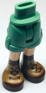 LEGO® los onderdeel Benen in kleur Zandgroen 1826cc00pb003