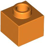 LEGO® los onderdeel Steen Aangepast in kleur Oranje 86996