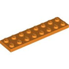 LEGO® los onderdeel Plaat Algemeen in kleur Oranje 3034