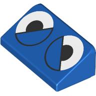 Plaatje in Gallery viewer laden, LEGO® los onderdeel Dakpan met Motief Blauw 85984pb405