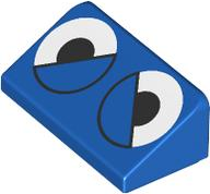 Plaatje in Gallery viewer laden, LEGO® los onderdeel Dakpan met Motief Blauw 85984pb405