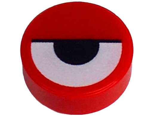 LEGO® los onderdeel Tegel Rond met Motief Rood 98138pb388