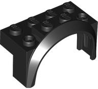 LEGO® los onderdeel Spatbord in kleur Zwart 3387