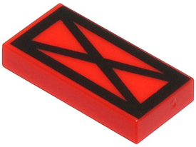 LEGO® los onderdeel Tegel met Motief Rood 3069pb1123