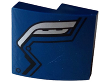 Plaatje in Gallery viewer laden, LEGO® Dakpan Gebogen met Motief Donkerblauw 15068pb495L