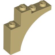 Plaatje in Gallery viewer laden, LEGO® los onderdeel Steen Boog in kleur Geelbruin 80543