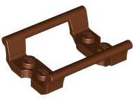LEGO® los onderdeel Rails in kleur Roodachtig Bruin 80562