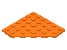 Plaatje in Gallery viewer laden, LEGO® los onderdeel Wig Plaat in kleur Oranje 6106