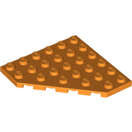 Plaatje in Gallery viewer laden, LEGO® los onderdeel Wig Plaat in kleur Oranje 6106