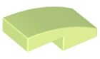 LEGO® los onderdeel Dakpan Gebogen Geelachtig Groen 11477
