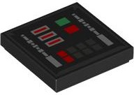 LEGO® los onderdeel Tegel met Motief Zwart 3068pb2279