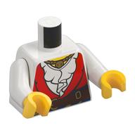 Plaatje in Gallery viewer laden, LEGO® los onderdeel Lijf met Motief Wit 973pb5294c01