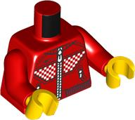 Plaatje in Gallery viewer laden, LEGO® los onderdeel Lijf met Motief Rood 973pb5375c01