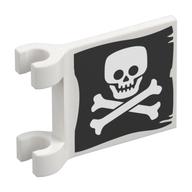 Plaatje in Gallery viewer laden, LEGO® los onderdeel Vlag met Motief in kleur Wit 80326pb019