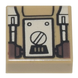 LEGO® onderdeel Tegel met Motief Donker Geelbruin 3070pb346