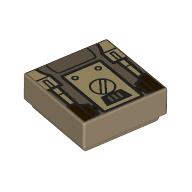 LEGO® onderdeel Tegel met Motief Donker Geelbruin 3070pb346