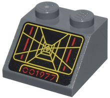 Plaatje in Gallery viewer laden, LEGO® Dakpan met Motief Donker Blauwachtig Grijs 3039pb159